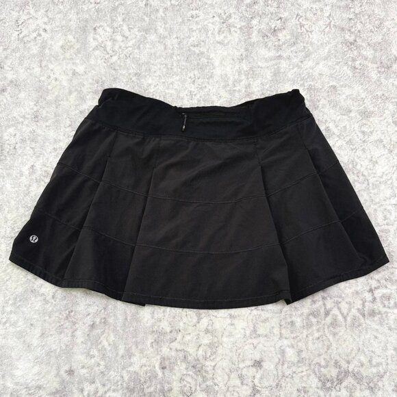 black Lululemon skirt flowy athletic tennis skirt - Picture 1 of 6